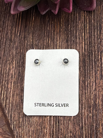 Topscore Sterling Navajo Pearl Studs 5-6mm