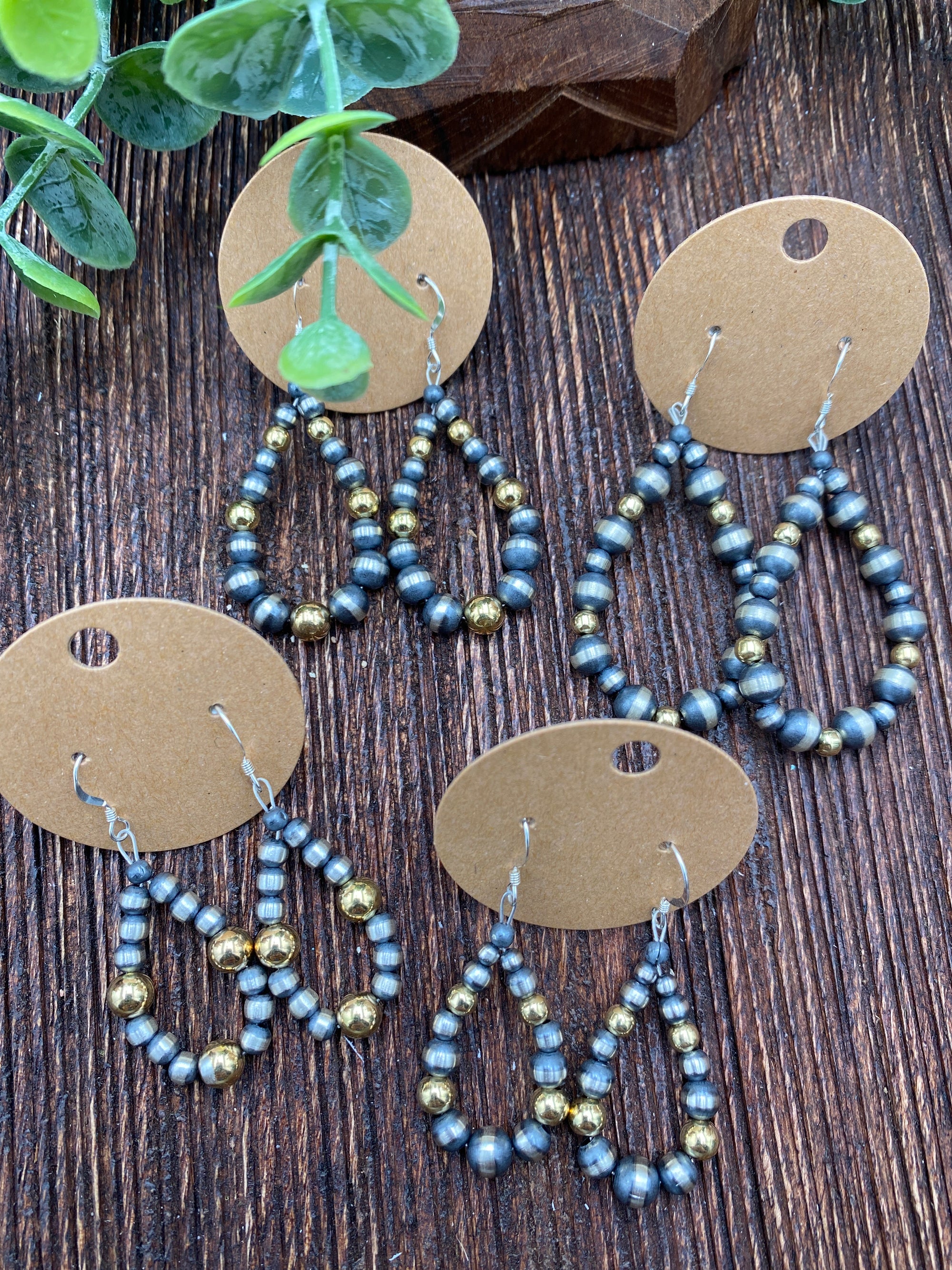 Gala Sterling Navajo Teardrop Earrings With Gold Accents