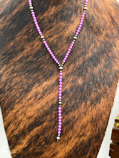 Purple Desert Varied Navajo Sterling Necklaces - 18"