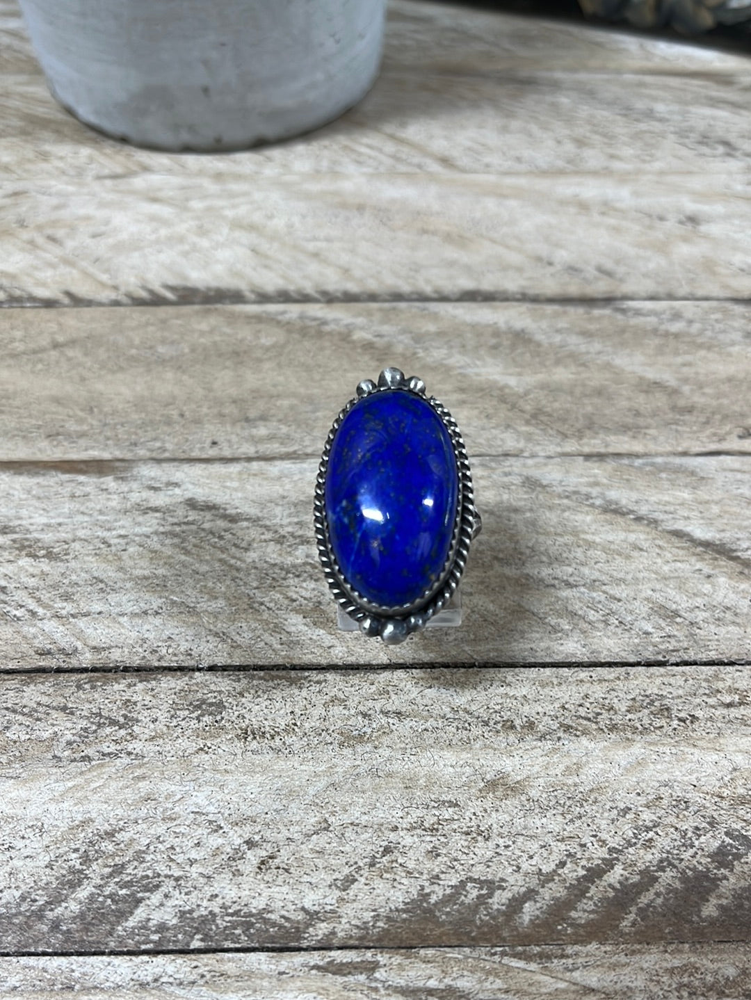 Adela Sterling Lapis Ring