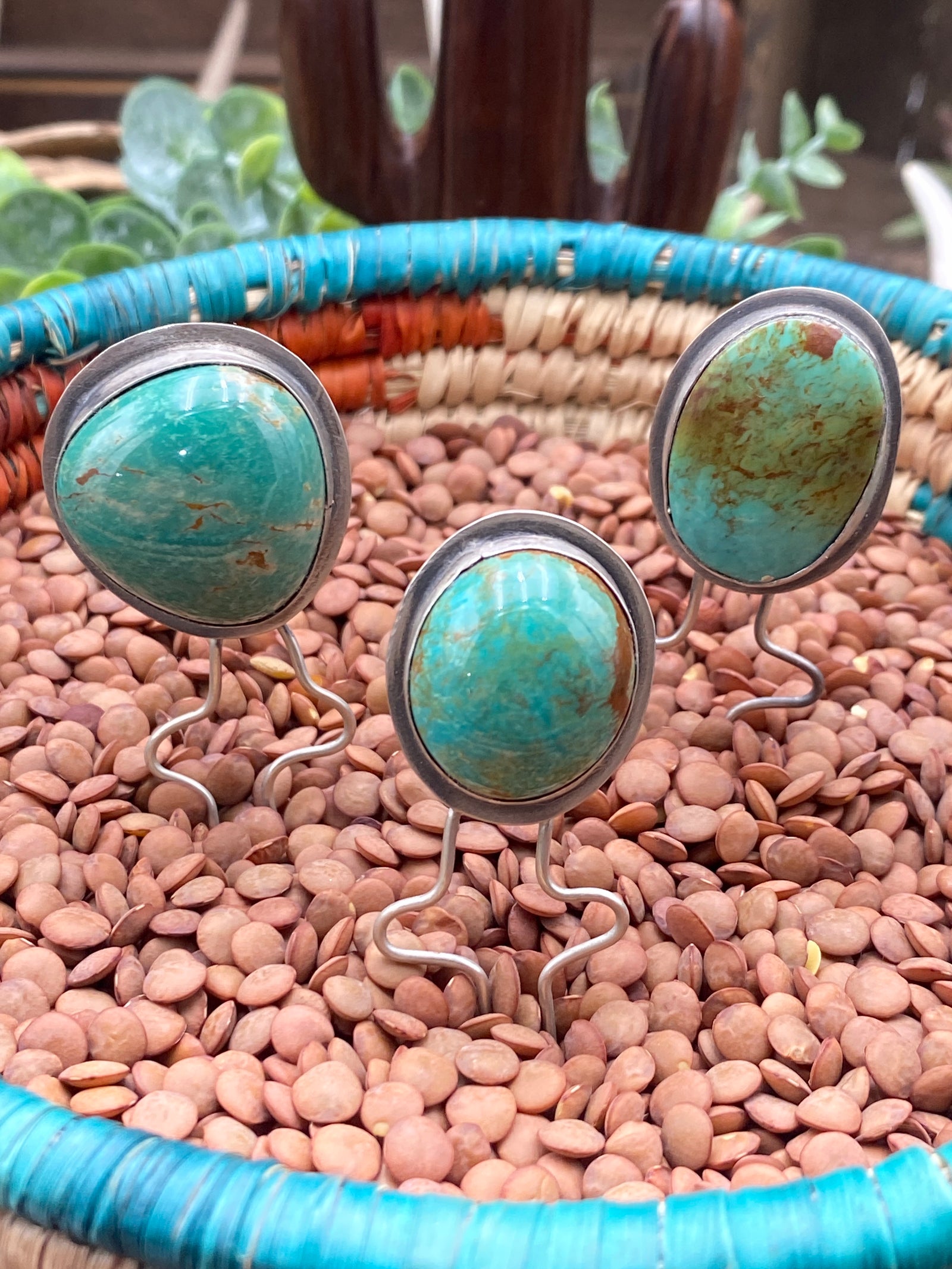 Williamson Sterling Turquoise Hair Pin