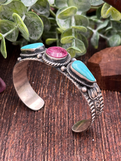 Cayde Kingman & Purple Sterling Stamped Cuff