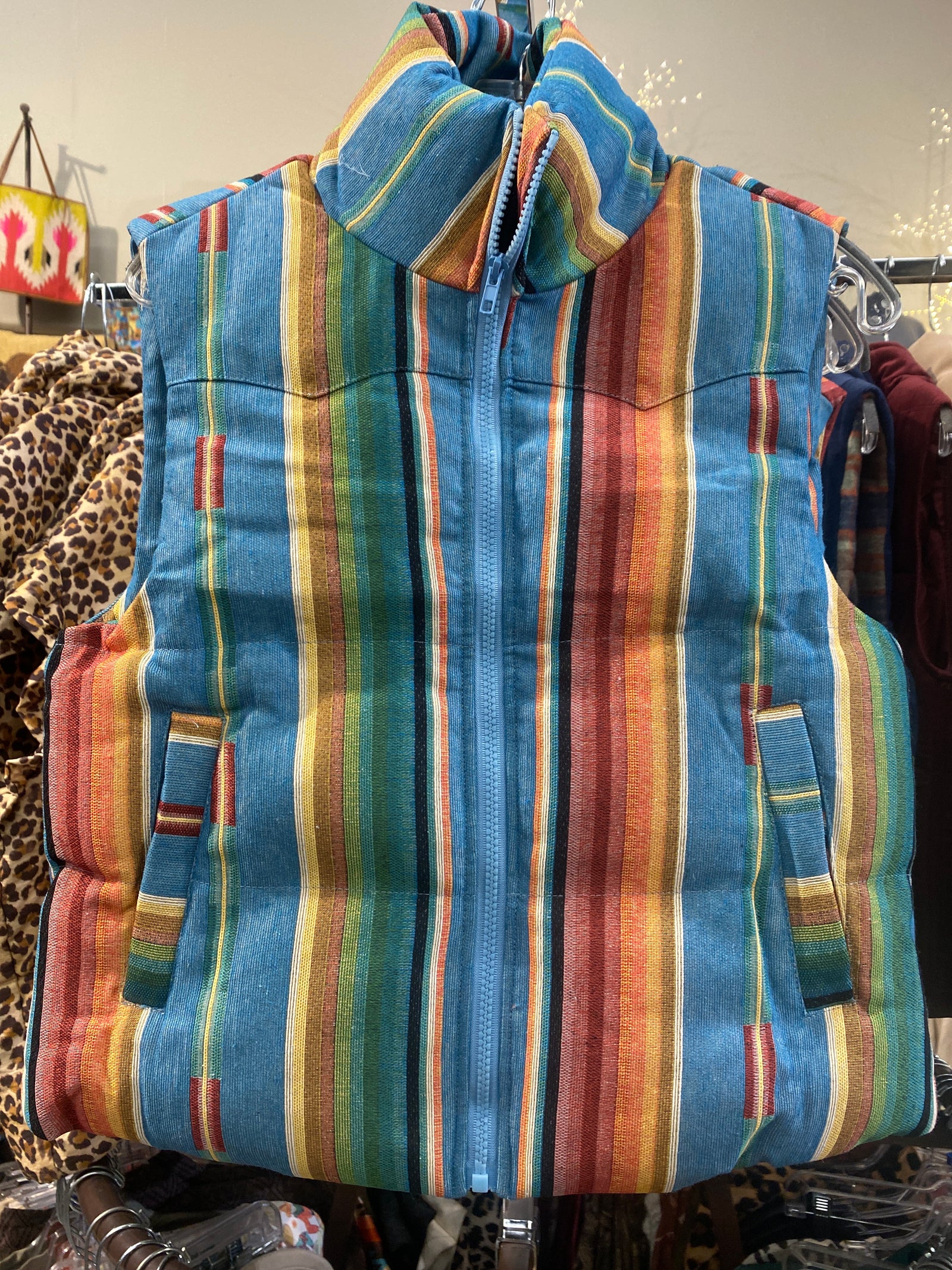 Serape Puffer Vest