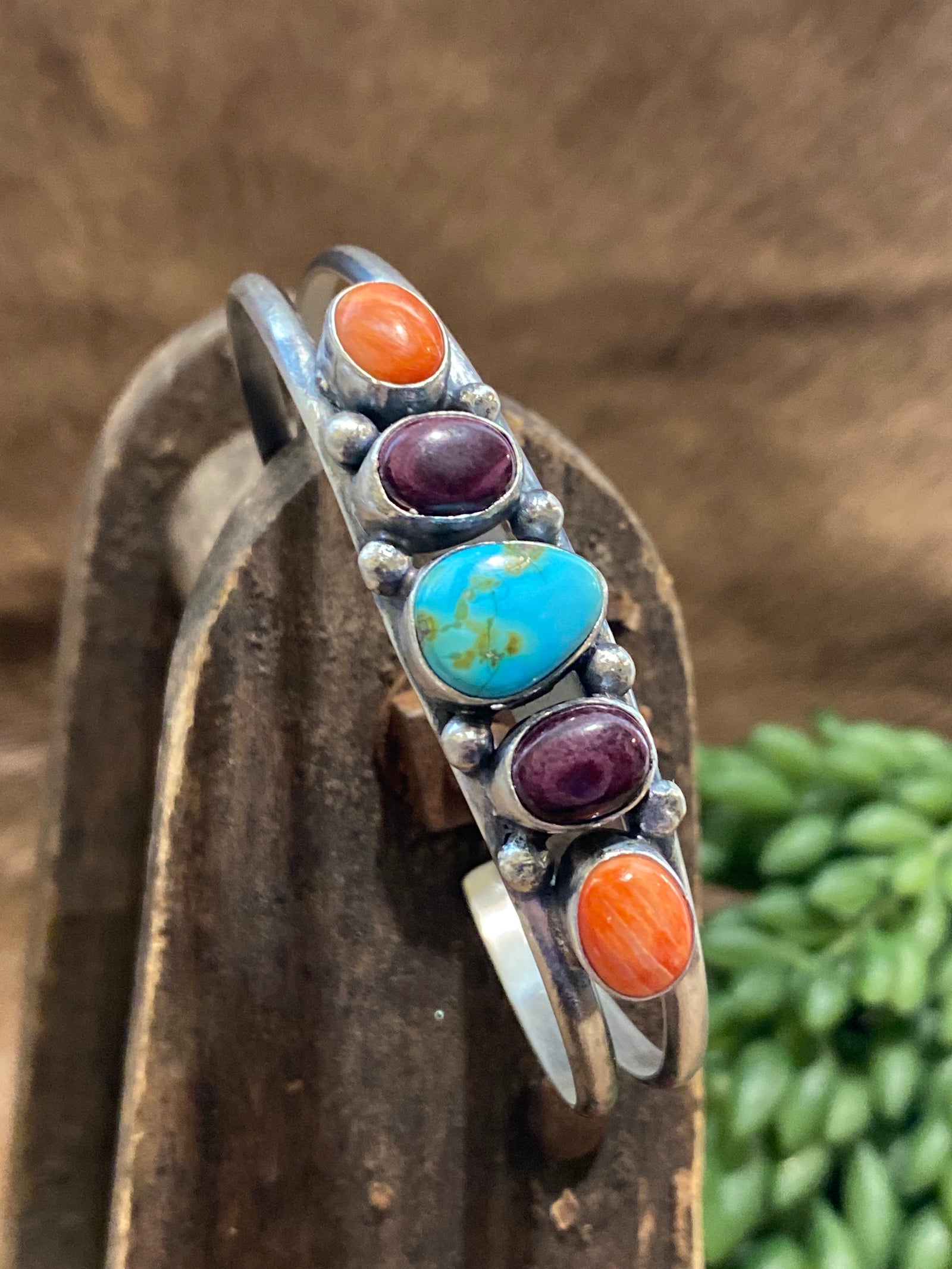 Cassidy Turquoise & Spiny Double Band Cuff