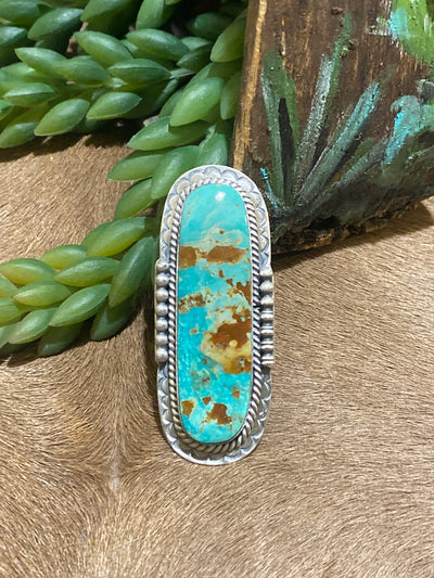 Mulligan Assorted Turquoise Sterling Rings - Adjustable