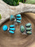 Lady Bird 4 Stone Turquoise Cuff Ring - Adjustable
