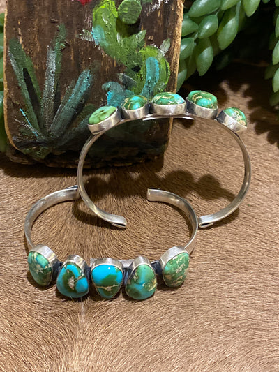Sundance Sterling 5 Teardrop Turquoise Cuff
