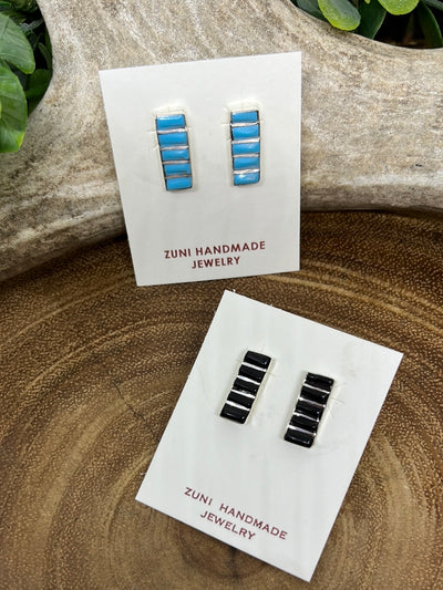 Tetris Zuni 5 Stone Post Earrings - .6"