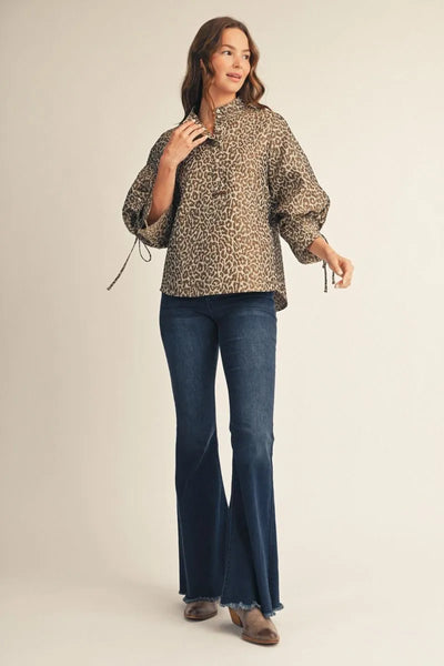 Leopard Jacquard Top