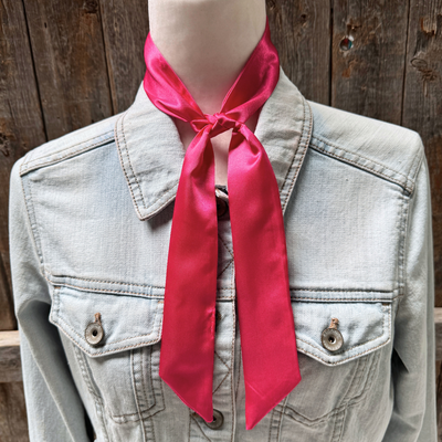 Hot Pink Western Skinny Mini Wild Rag Scarf