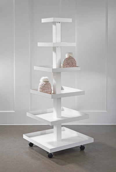 Square Multi-Tiered Displays: Black / 6 Tier
