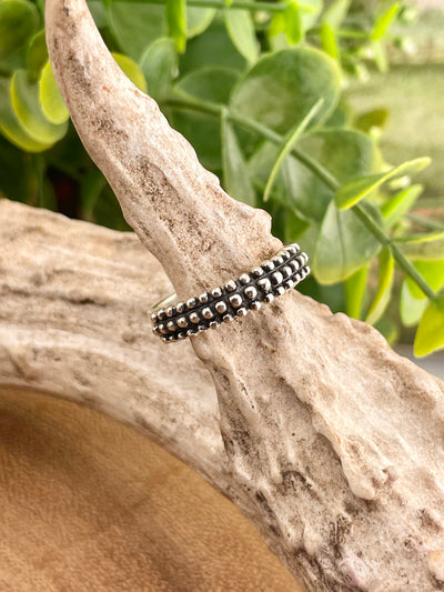 Stella Dotted Triple Row 5mm Sterling Ring