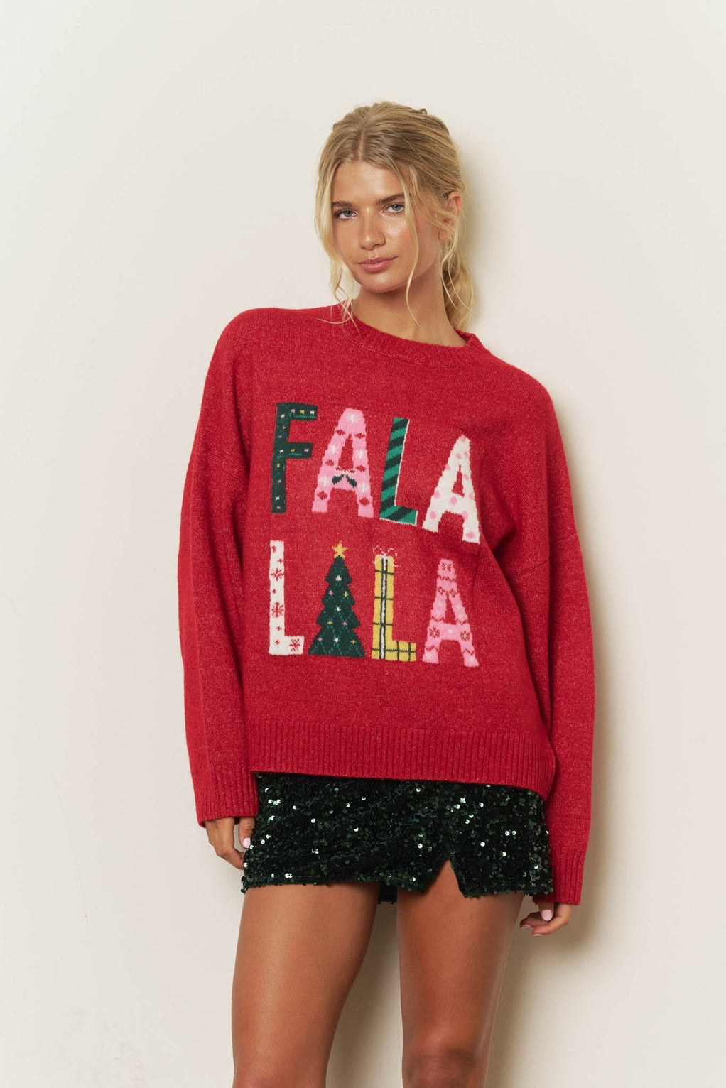 Fa La La Christmas Crew Neck Sweater