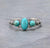 Lyne Fashion Stamped Silver Concho 3 Stone Cuff - Turquoise