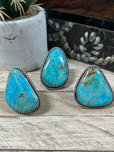 Alexis Sterling Silver & Kingman Turquoise Statement Ring