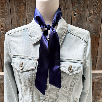 Dark Blue Western Skinny Mini Wild Rag Scarf