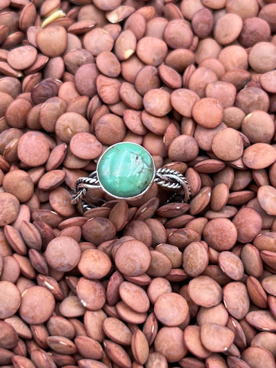 Bindy Turquoise Single Stone Sterling Ring - Size 7