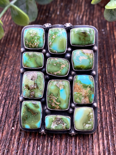 Oster Sonoran Gold Rectangle Block Cluster Ring - Adjustable