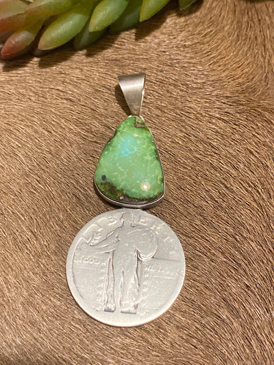 Reno Sterling Single Stone Coin Pendant