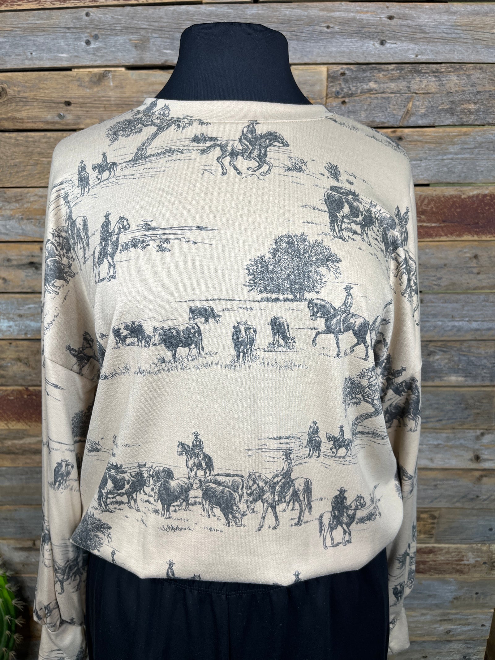 Hailey Horseman Toss Print Long Sleeve Tee