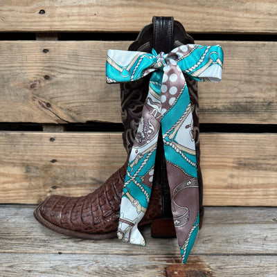 Turquoise Western Skinny Mini Wild Rag Scarf / Cowgirl Necktie #TW327
