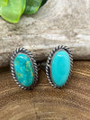 Benedict Sterling Roped Oval Stone Turquoise Ring