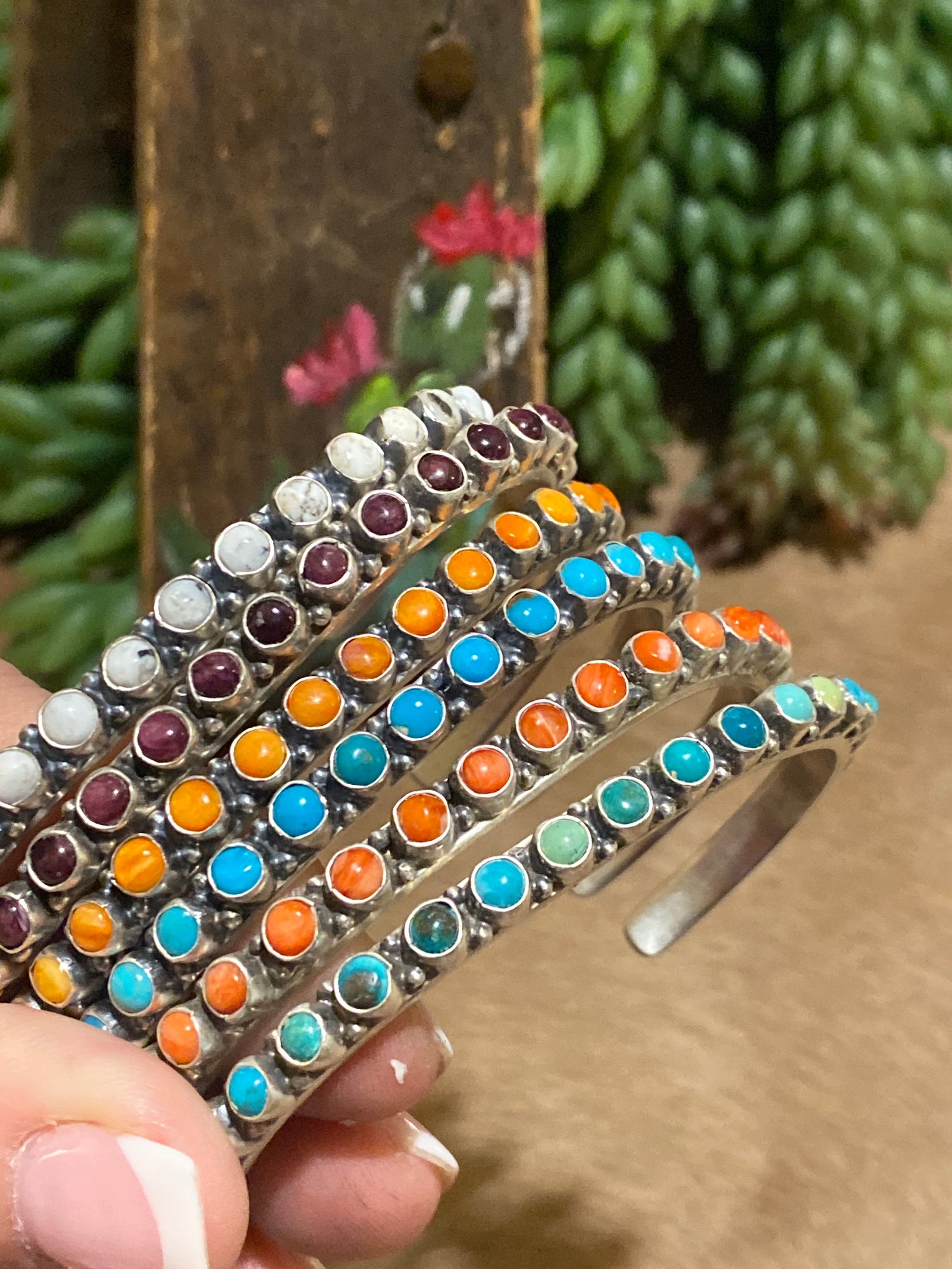 Drifter 19 Stone Sterling Cuff