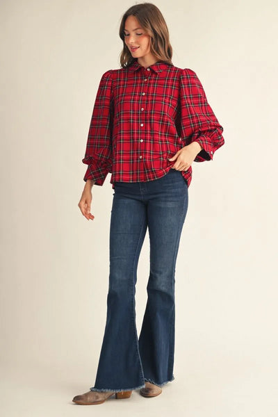 Kensington Tartan Plaid Blouse
