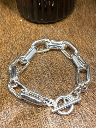 Chunky Paperclip Sterling Bracelet