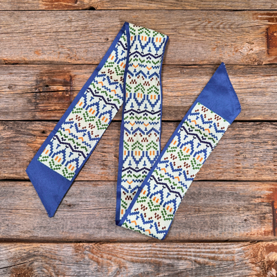 Blue and Green Western Skinny Mini Wild Rag Scarf / Cowgirl Necktie #TW122