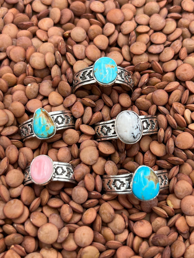 Fender Single Stone Aztec Band Sterling Rings