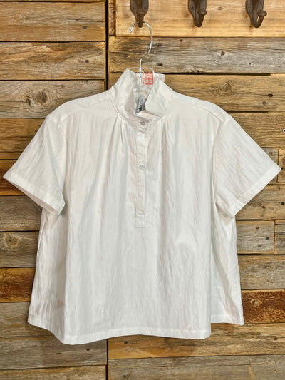 Kendra Standing Collar Short Sleeve Shirt