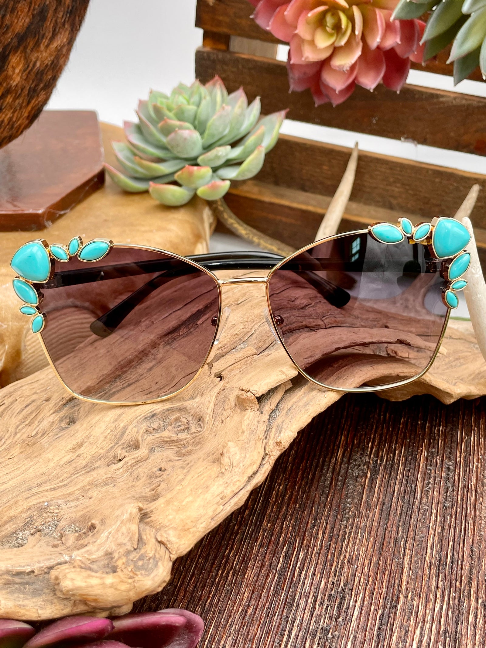 Turquoise Accent Sunglasses