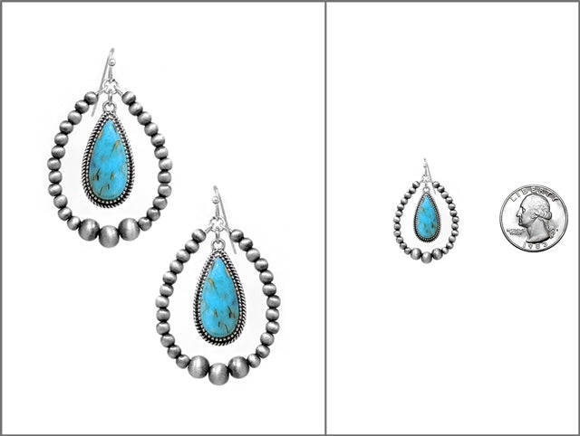 Julia Stone Center Teardrop Earrings