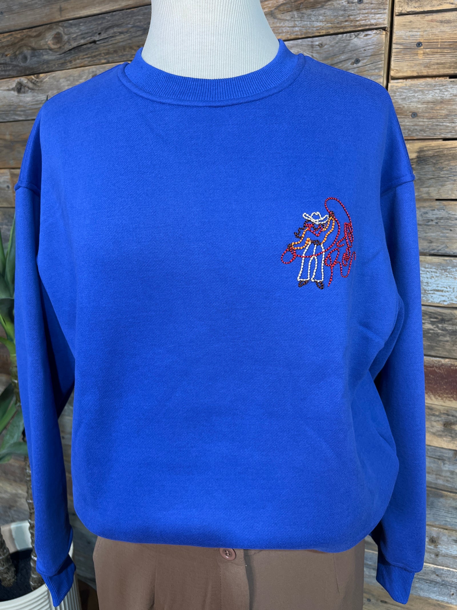 Bailey Cowgirl Embroidered Crewneck Sweatshirt
