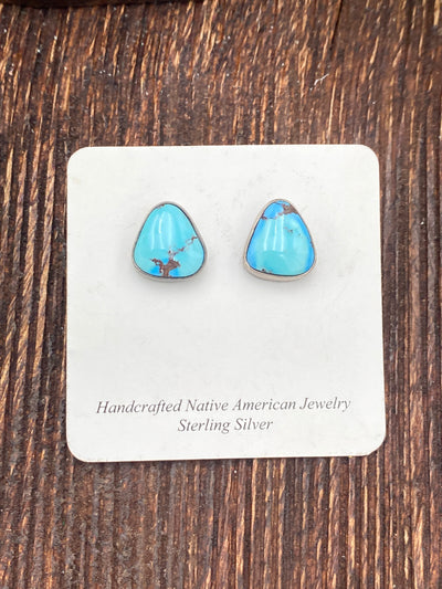 Sinatra Golden Hills Turquoise Stud Earrings