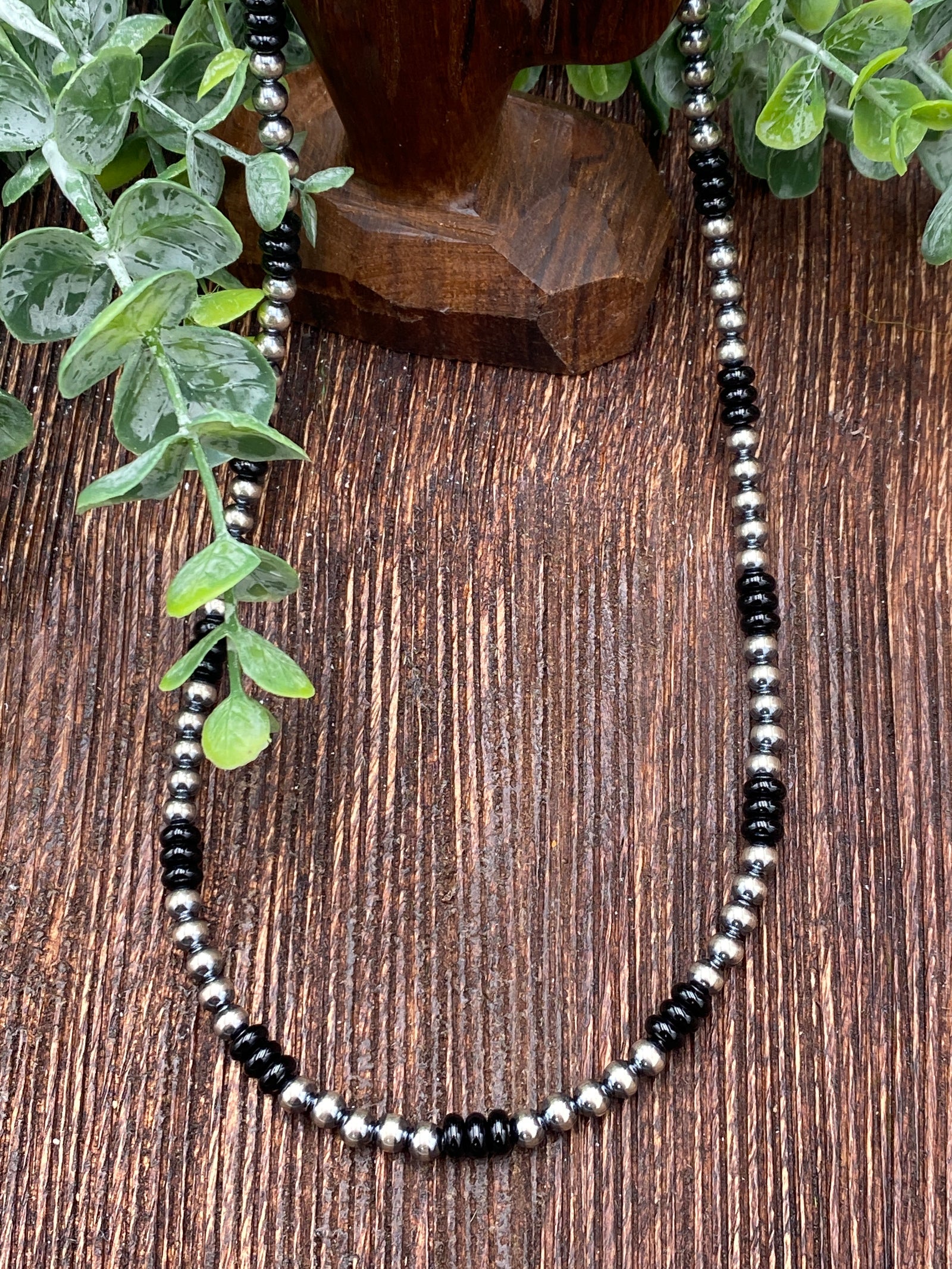 Rhonda Sterling 5mm Pearl & Onyx Necklace - 18"