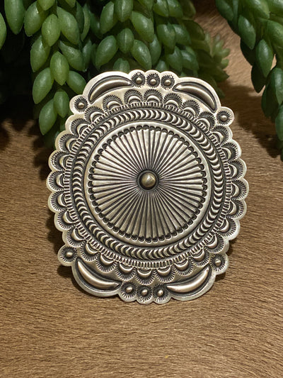 Ace Large Stamped Sterling Statement Ring - Adjustable