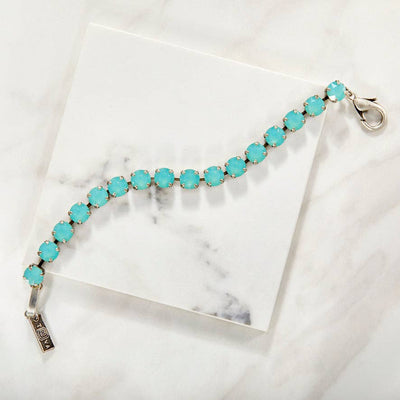 Izzy Bracelet Antique Silver: Pacific opal