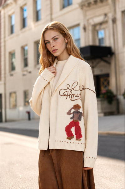 Howdy Embroidered Cardigan