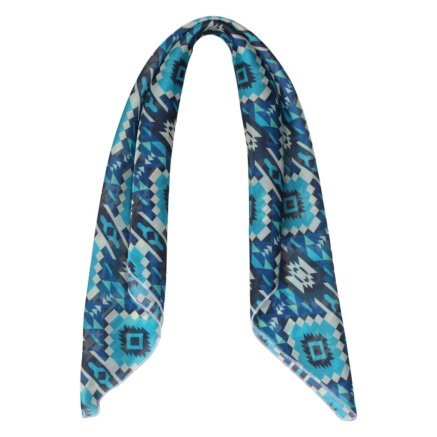 Blue Aztec Wild Rag