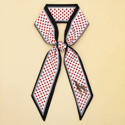 Skinny Floral Letter Scarf for Hair or Gift Wrap