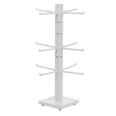 Tabletop 4-Sided Displays with 12 Adjustable Arms: Black / Tabletop Rack (12 arms included)