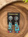 Chinook Handmade Concho Post Trapezoid Earrings