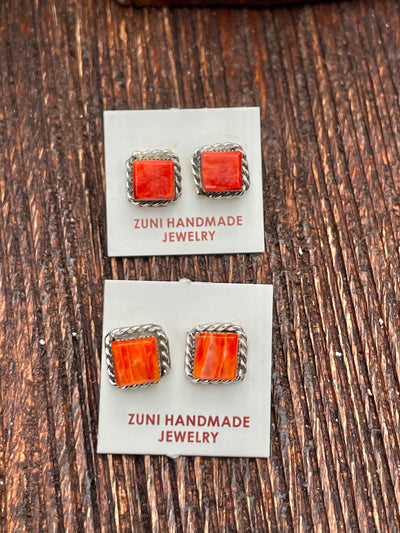 Mia Petite Roped Square Earrings