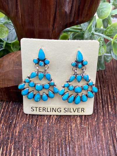 Buchanan Turquoise Chandelier Sterling Earrings