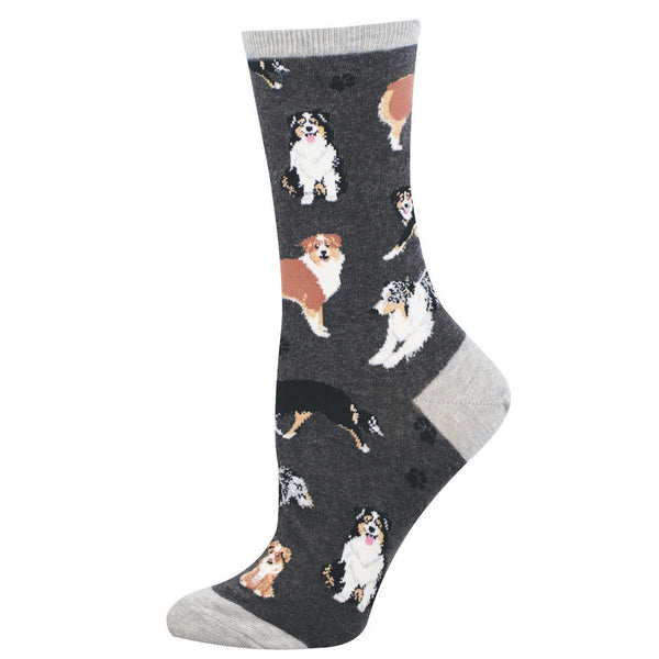 Aussies Crew Socks - Charcoal Heather