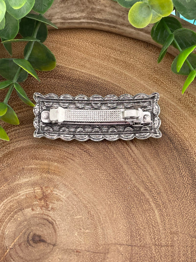 Sadie Fashion Silver 5 Stone Barrette
