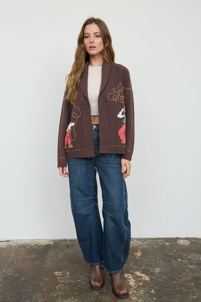 Howdy Embroidered Cardigan