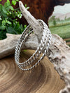 Slim Sterling Twisted Wire Bracelet